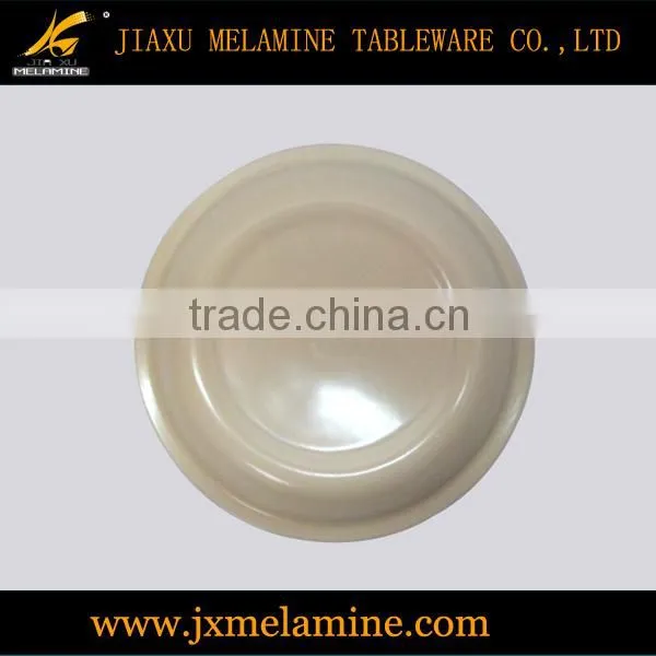 9"Tea color melamine soup plate with rim