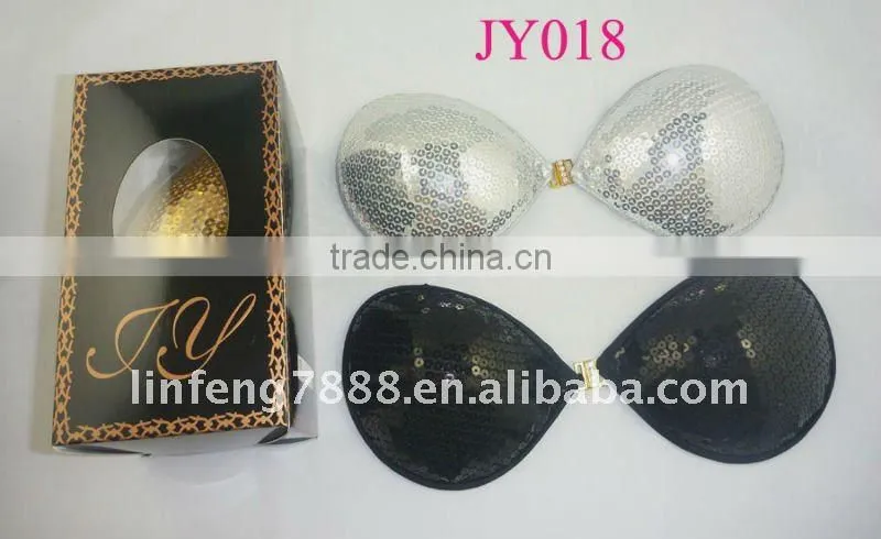 silicone-cloth bra with sparkling sequins(JY018)