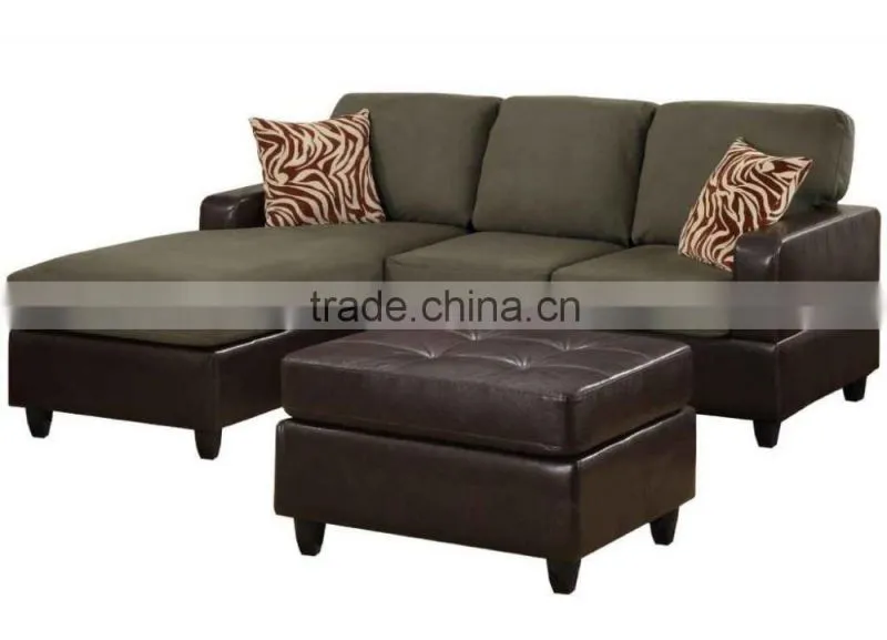High quality wooden leather home sofa furniture living room corner sofa
