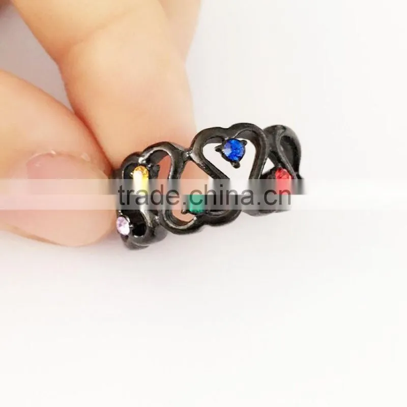 Jingli Jewelry silve color blue evil eyes skull rings for women (HS-113)