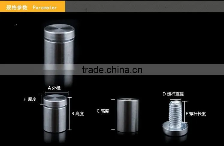 Custom different material glass standoff with high quality