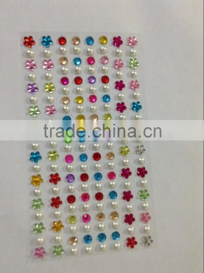 glitter rhinestones self adhesive number custom sticker sheet