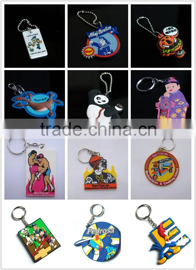 custom 3D logo plastic keychain