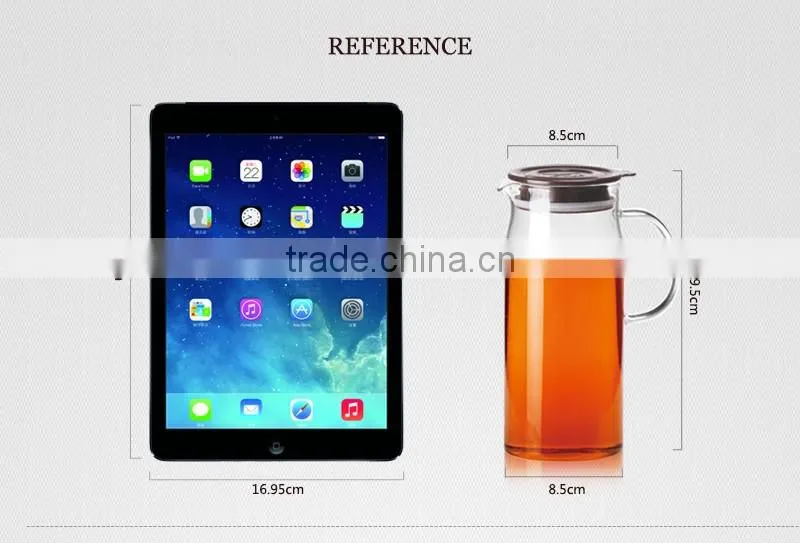 alibaba china housewares high borosilicate water filter pitcher for 1000ml