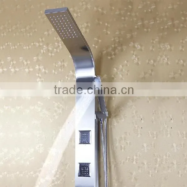 shuikou faucet factory square shower panel, bathroom massage shower panel, themostatic brass/stainless steel shower set