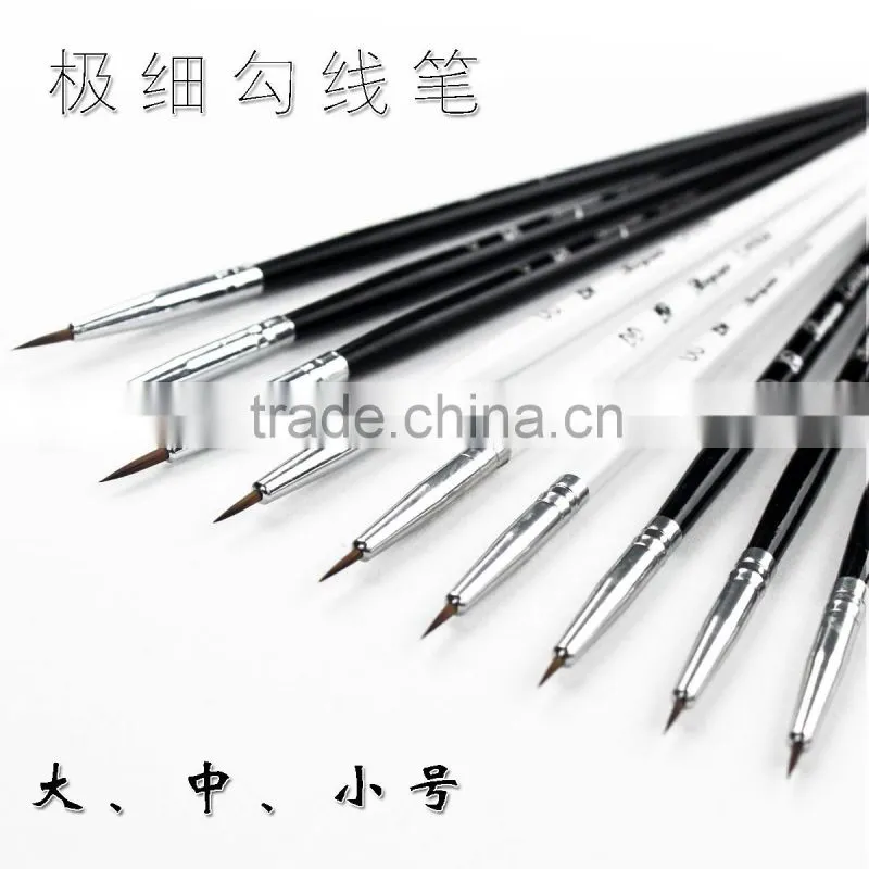 Nylon hair nail art cosmetic brush,wooden handle makeup brush