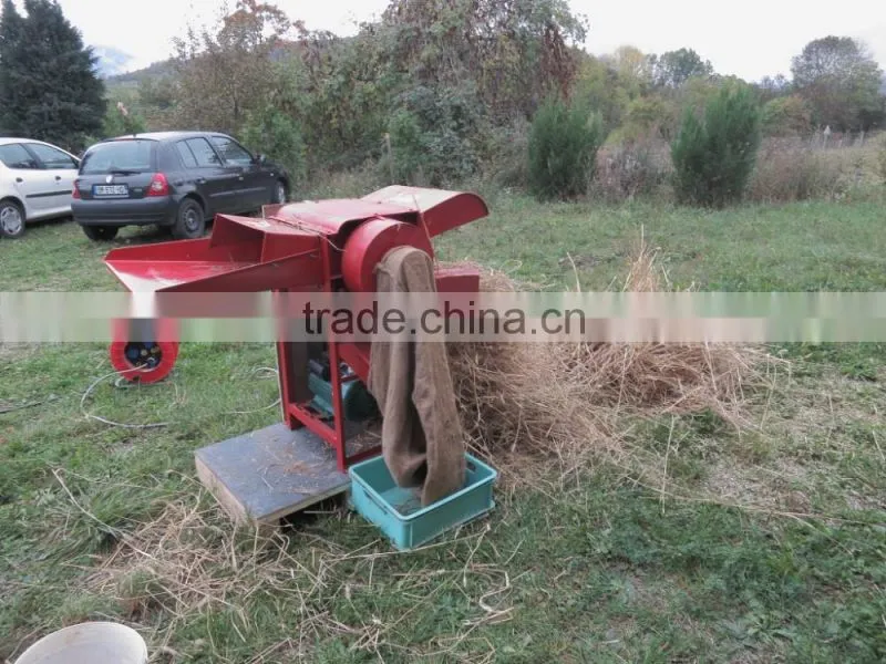 Movable mini paddy grain thresher