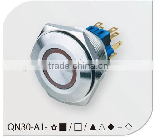 30mm push button switch with connector , switch socket with cable