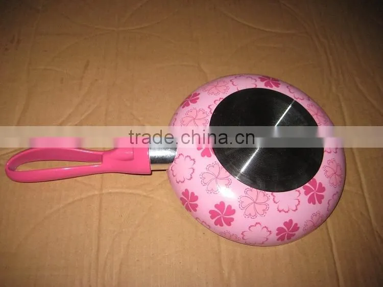 flower decorated frypan