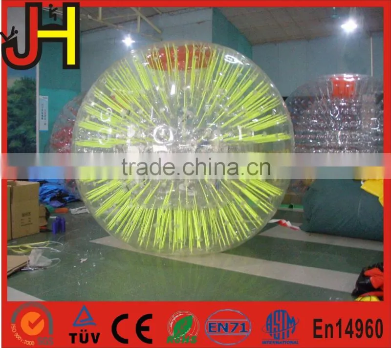 Hot sale fluorescent zorb ball, shining zorb ball, giant zorb body ball For children