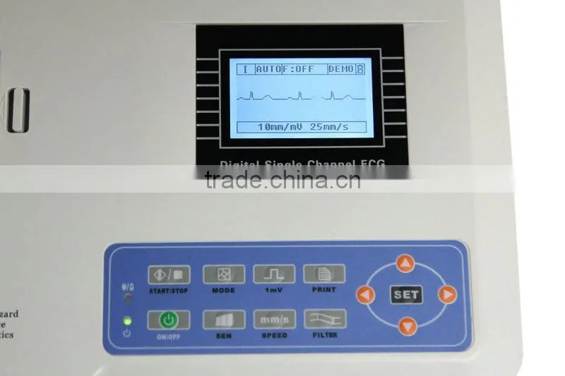 Digital Single channel 12 lead Veterinary Electrocardiograph ECG machine Vet equipment