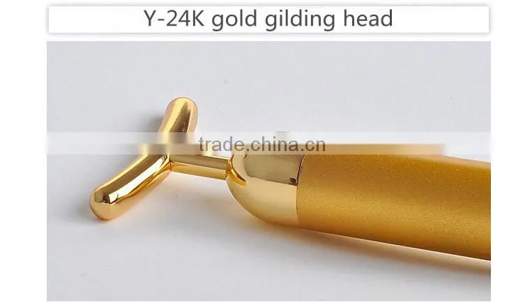Golden ions beauty energy bar T-head Y-head massage bar for lymph detoxification blood circulation face tightening
