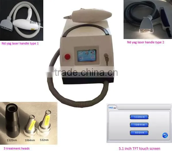 Portabel tattoo removal/Q Switch ND YAG Laser tattoo removal/532nm,1064nm tattoo removal