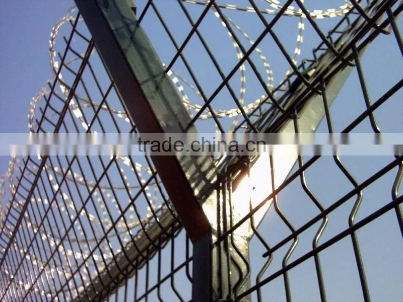 Anti-climbing Y type airport razor barbed wire & fence panel