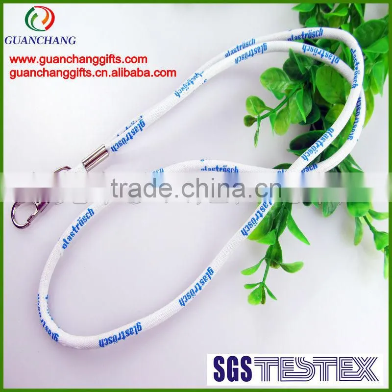 OEM promotion custom badge reel round weave string