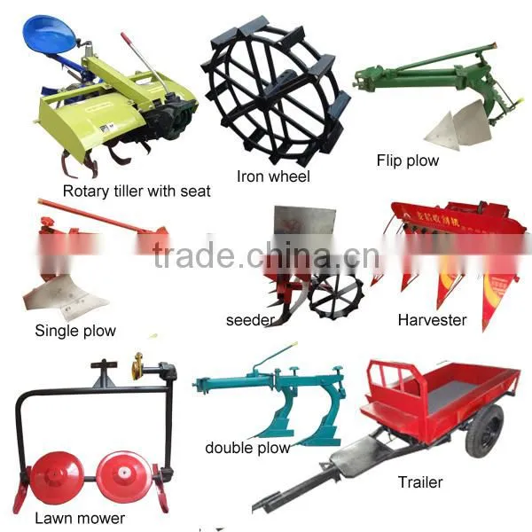 Hot sale Chinese cheap 1 ton / 1.5 tons agricultural trailers used for sale ! New China diesel tractors with trailer for sale !