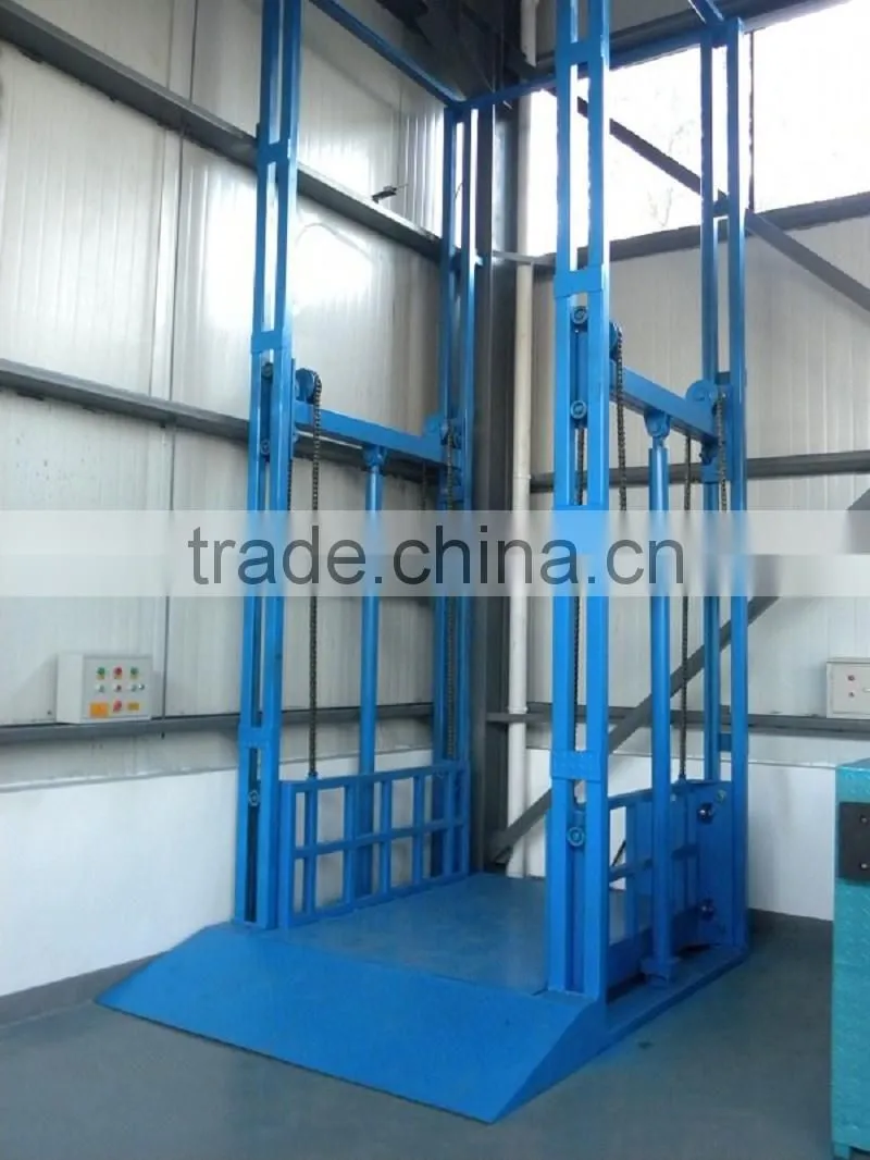 Electric Hydraulic Guide Rail Chain Lift Table Customerized Producing