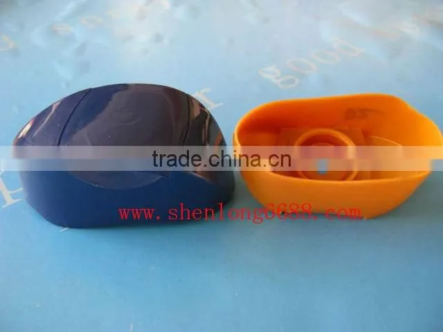 Plastic press on shampoo bottle caps