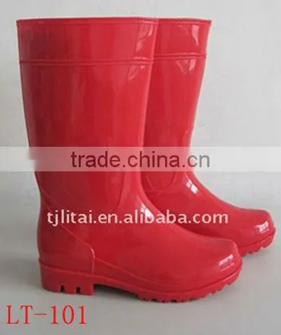custom logo fashion sexy pvc transparent rain boots wholesale