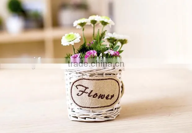 New design wicker woven garden basket wicker garden tools basket