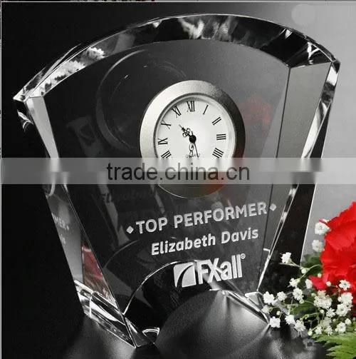 fanfare clock crystal award gift