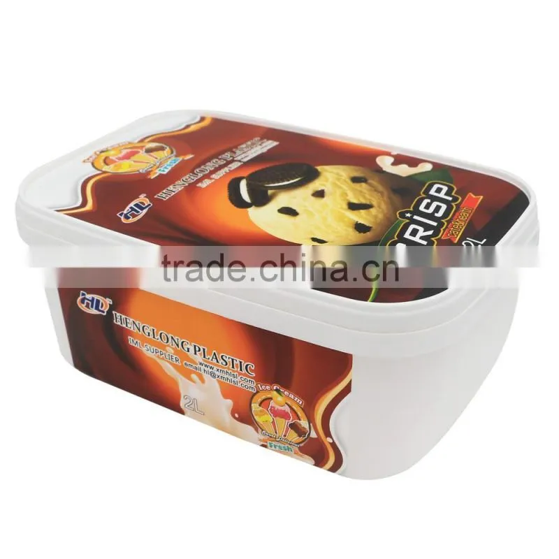 IML Plastic Food Packaging Rigid Plastic Box,Ice Cream Tub,PP Food Box.