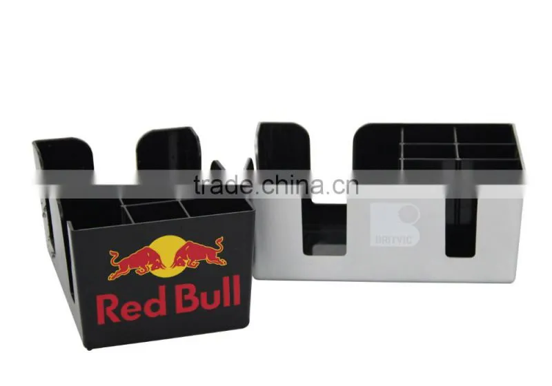 Good quality plasticbar caddy bar napkin straw stirrer holder with all in bar accessories