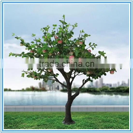 Artificial mini fiberglass LED apple tree