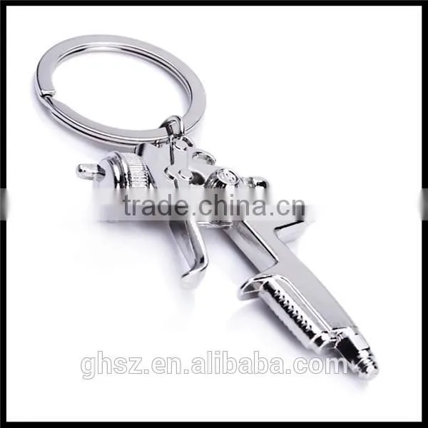 Creative key chains gift keyrings metal brush shape key ring supplier