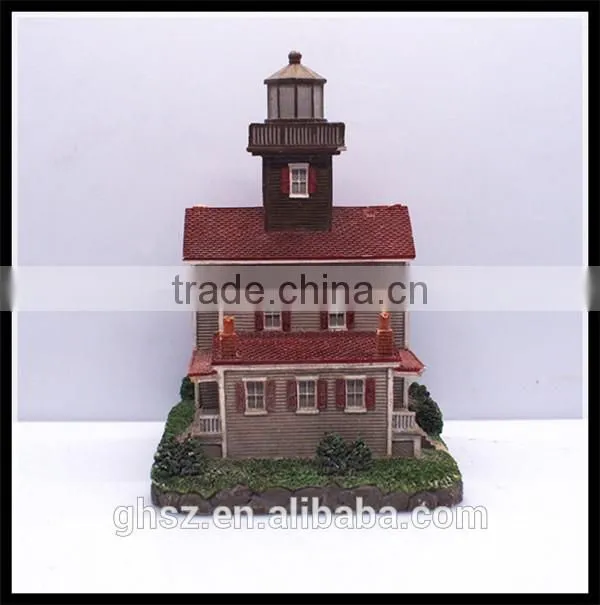 Custom souvenir 3D Castle Building model Craft resin house building model factory