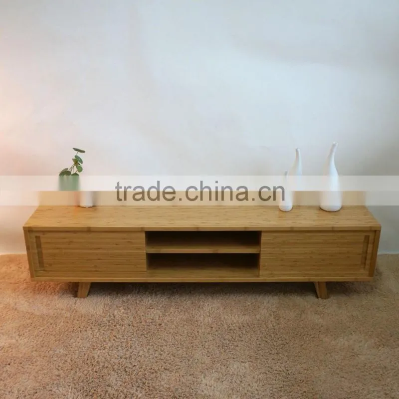 Discount home furniture living room Eco Bamboo tv stand with drawer