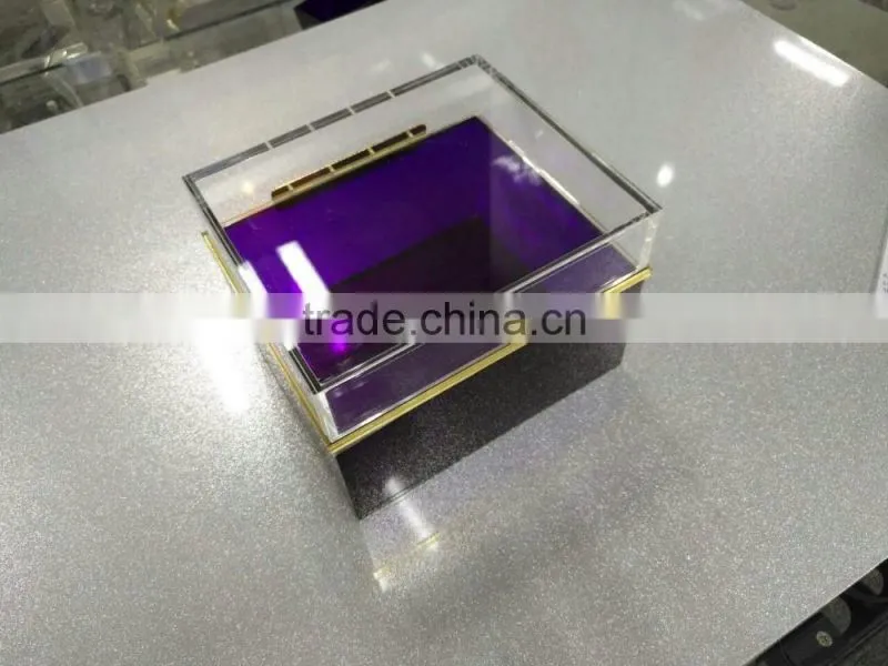 2017 Factory custom acrylic handmade earring holder/pierced earring jewelry storage box