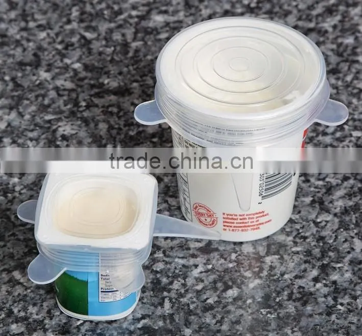High Quality Food Grade Flexible silicone can pot cover silicone suction Lids