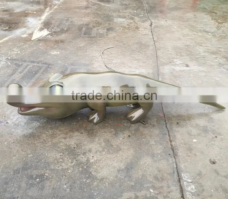 Outdoor fiberglass crocodile statue
