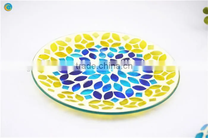 Color Mosaic Candle Holder with Iron Art