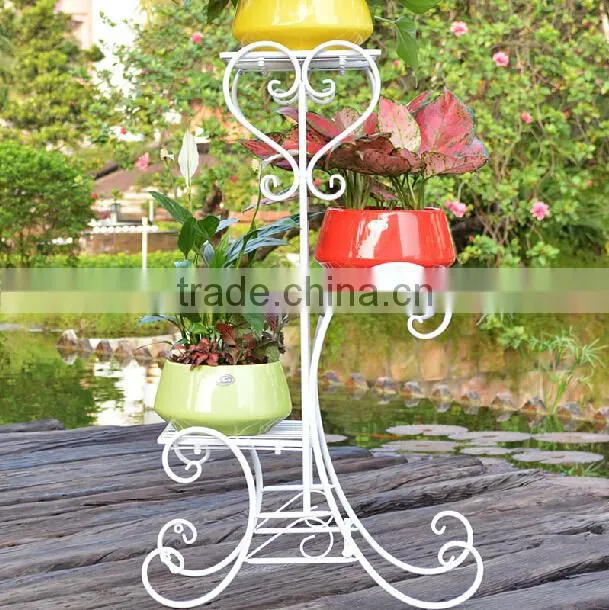 YS91524BL Decoration garden metal flower pot holder