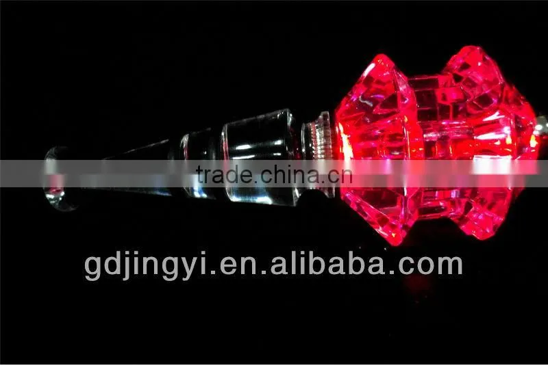 2014 gem shaped plastic wine bottle stoppers with LED lights