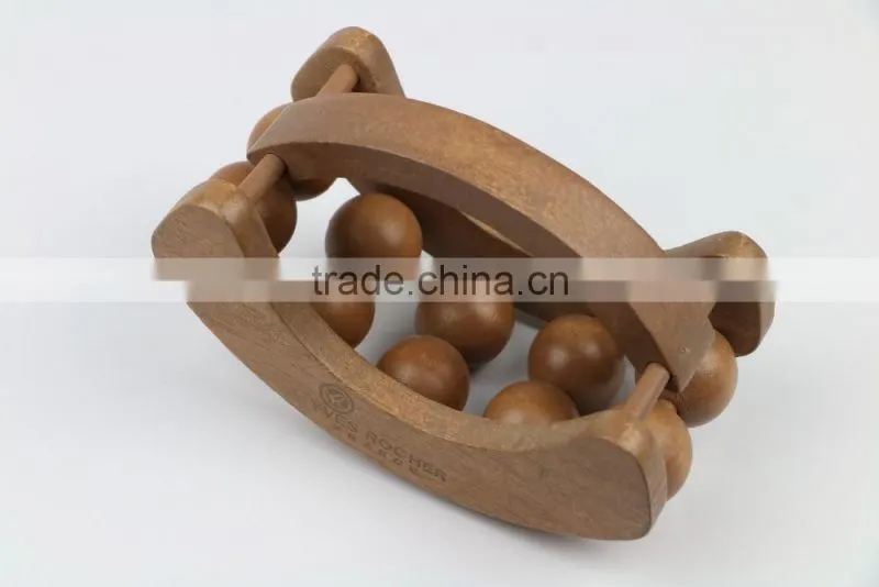 spa body wooden Massage Hand Roller For Back And Leg