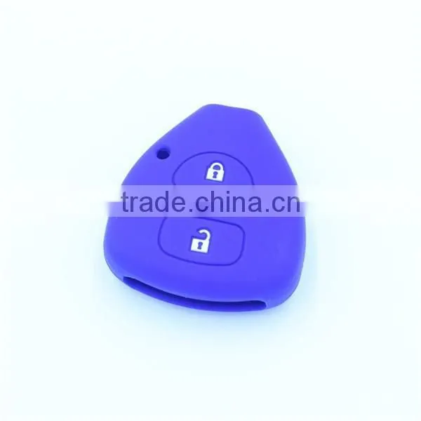 for TOYOTA Corolla Rav4 Yaris Remote Key Case,2 Button Silicone Cover wilth led light hole