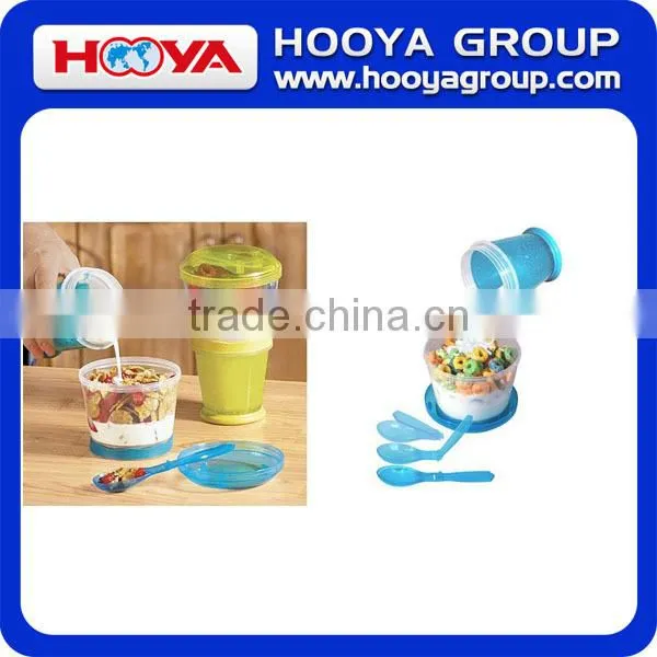 Cereal 2 Go Cup Cereal Breakfast Cup Plastic Cereal Cup Cereal Double Cup