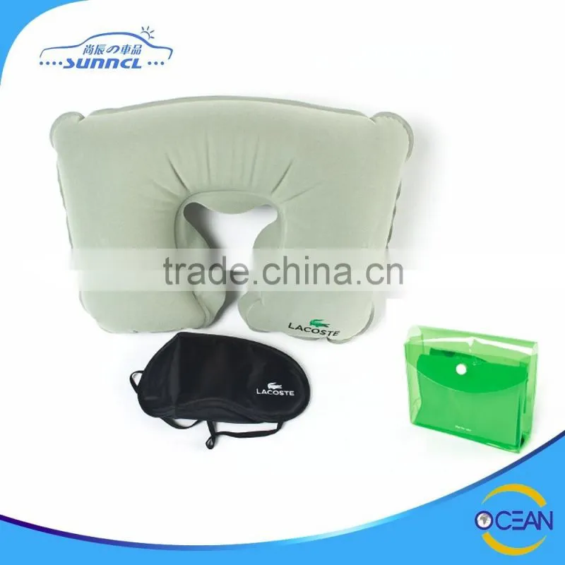 The Kit Inflatable Travel Neck Pillow with Pillow Cushion and Eye Mask