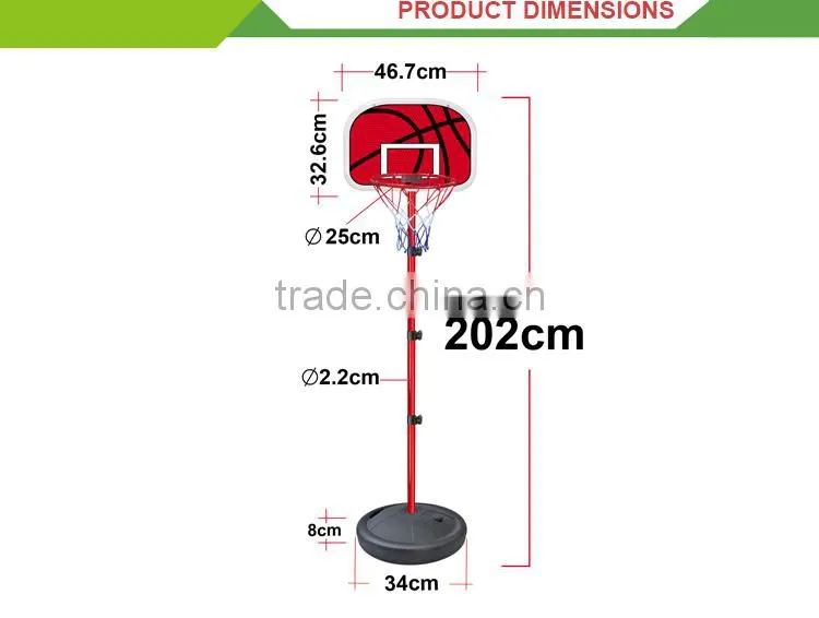 Hot selling kids sport play set outdoor portable basketball hoop