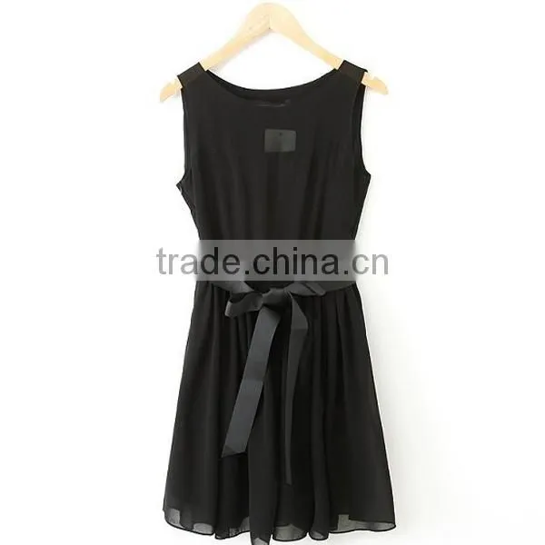 HD-D220 stock elegant ladies dress/OEM woman chiffon dress/OL dress