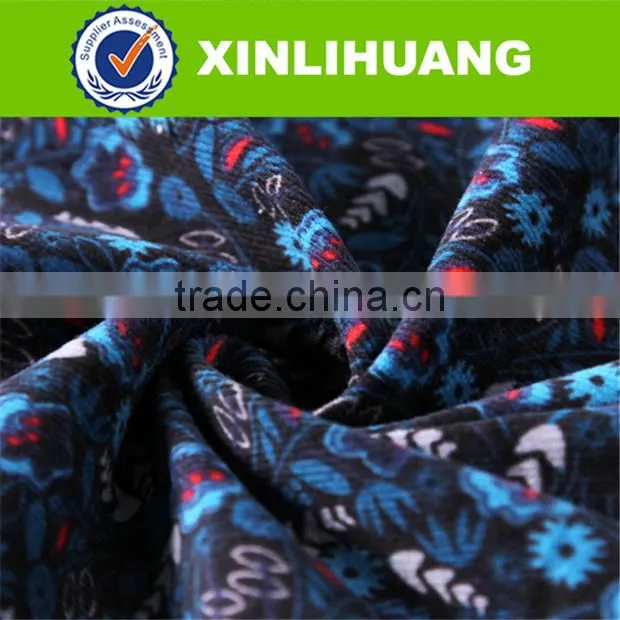 Hot Sale 21 Wale 100% Cotton Printed Corduroy Fabric for Pants