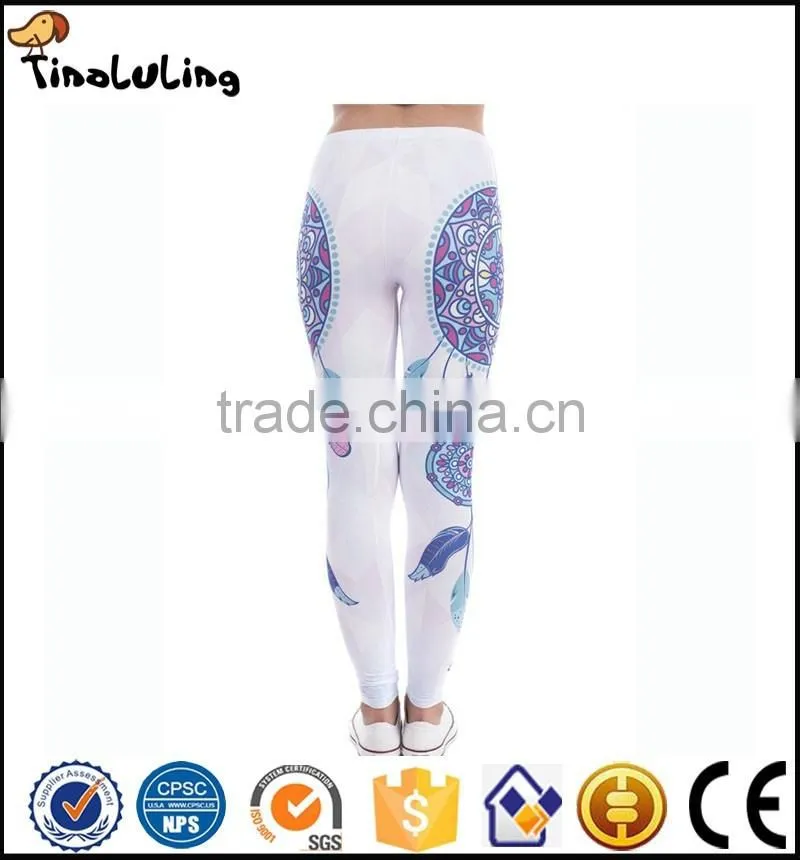 2017 3D Women Printed Leggings Round Fashion sexy design Skinny Leggings