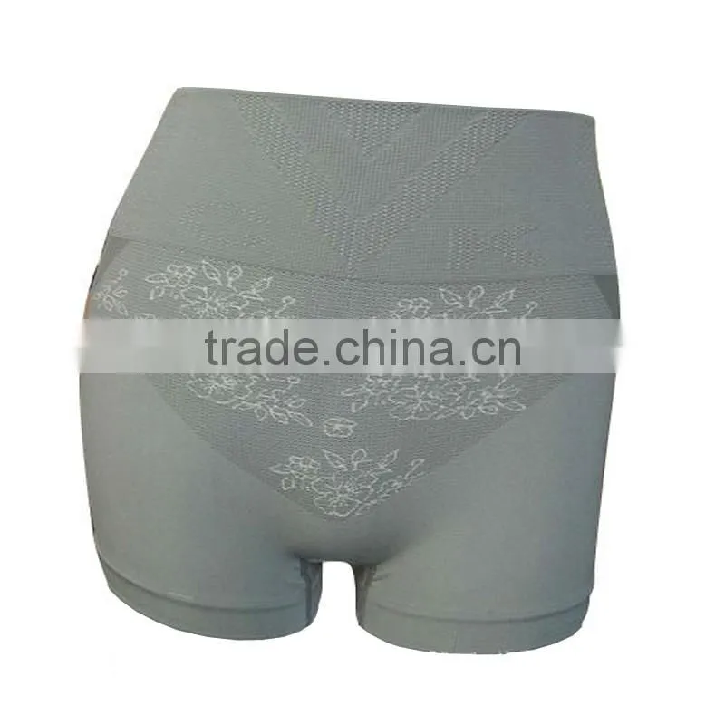Grey high waist tight shape panties seamless underwear women shapewear slim panties