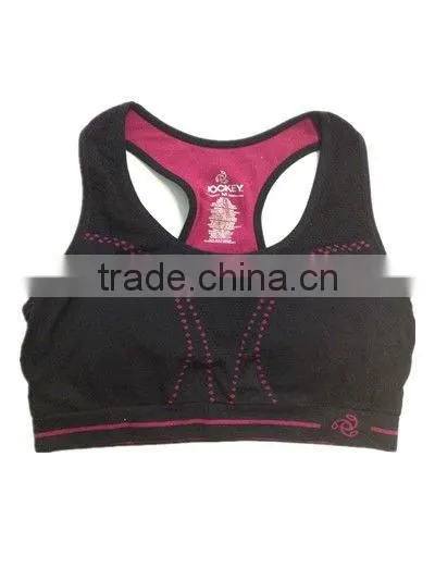 seamless sport racerback tank top with removeable pad