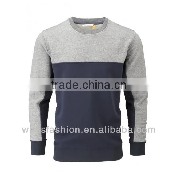 Hot Sale Wholesale Mens Grey Super Soft Thick Fleece Sweatshirts Without Hood