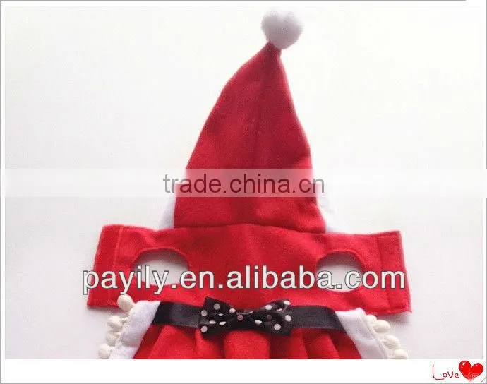 Factory R & D christmas dog costume non-woven dog dress cute dog dress red doy dress