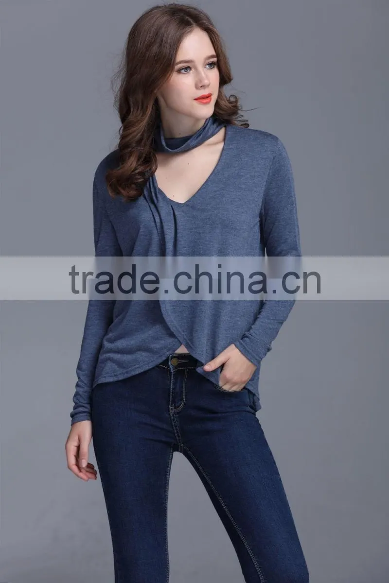 Top sell women clothes 2017 summer front short and long back blouse